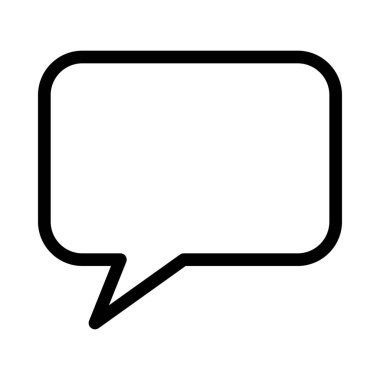 Konuşma balonu dikdörtgen, vektör tasarımı