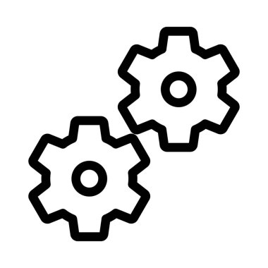 Seçenek ve yapılandırma simge vektör çizim