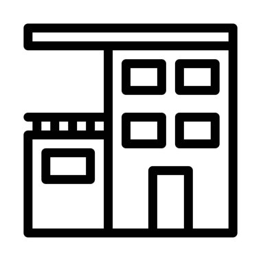 Modern tasarım Villa, basit vektör çizim