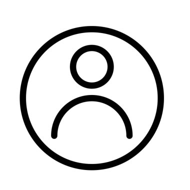 Kullanıcı profili simgesinin, basit hat illüstrasyon