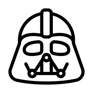 Kötü karakter yüz simge vektör çizim