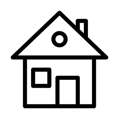 Yazlık Konut, basit vektör çizim