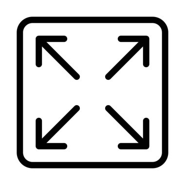 Maximize Option Button simple vector illustration sign