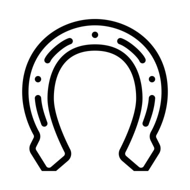 At Ayakkabı Sole, basit hat illüstrasyon