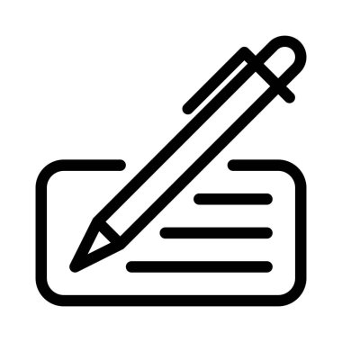 Çek, basit hat illüstrasyon