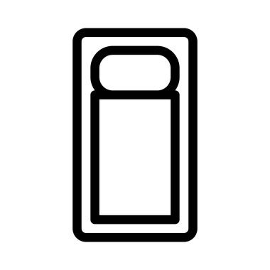 Yatak simgesi, basit hat illüstrasyon