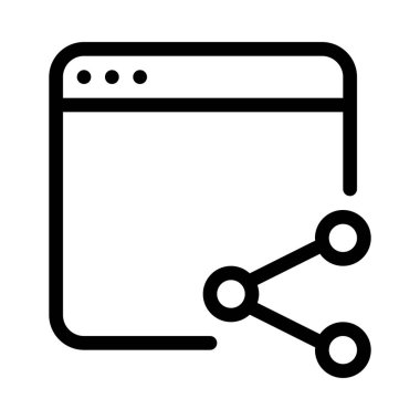 Paylaşım web sayfası Online, basit çizgi stili