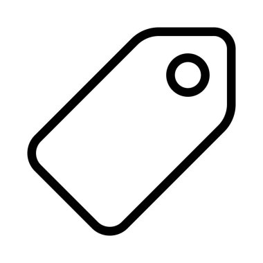 Etiket, basit çizgi stili