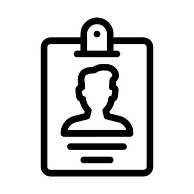 Delikli kart kimliği basit vektör illüstrasyon işareti