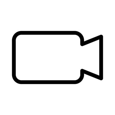 Video kamera simgesi, basit hat illüstrasyon