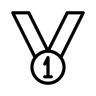 Altın madalya başarı, basit vektör çizim