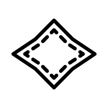 yıldız şekilli çerçevesi simgesi, basit hat illüstrasyon