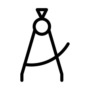 Geometrik matematiksel pusula simge vektör çizim   