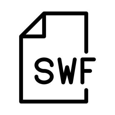 Küçük Web biçimi simge, basit hat illüstrasyon