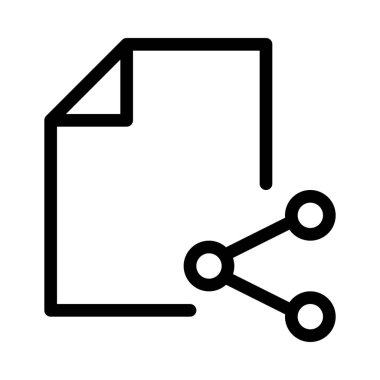 Paylaş dosya düğmesi, basit hat illüstrasyon