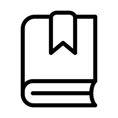 Yer imi en sevdiğim kitap simgesi, basit hat illüstrasyon