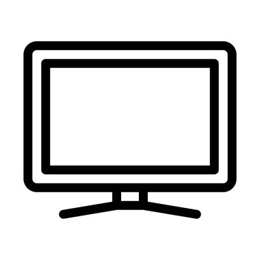Monitör ekran basit vektör illüstrasyon işareti