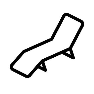 Şezlong simge vektör çizim