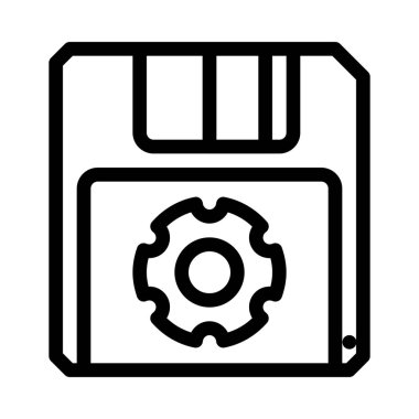 Ayarlar Simgesini Kaydet, vektör tasarımı