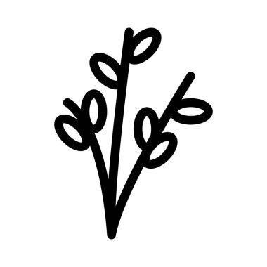 Paskalya willow simge vektör çizim