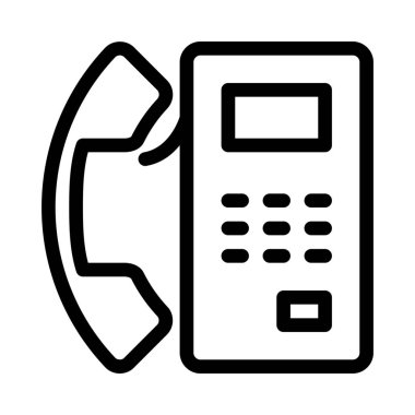 Kamu telefon kulübesinden, basit vektör çizim