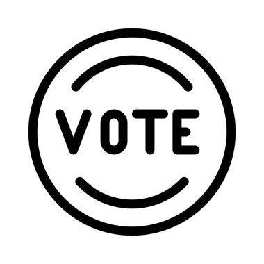 Oy pul sembol simge, basit hat illüstrasyon