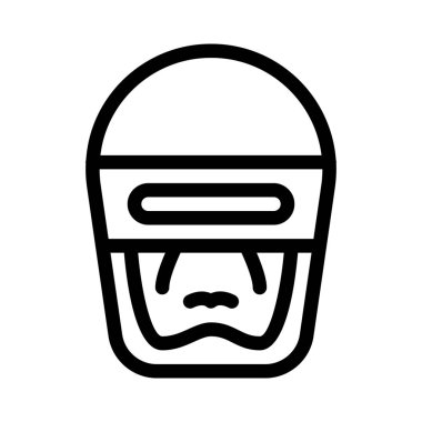 Robocop basit hat illüstrasyon