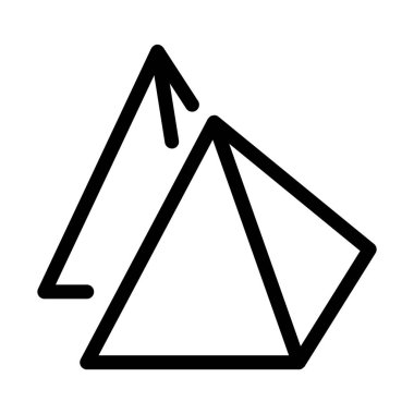 Mısır antik piramit, basit çizgi stili