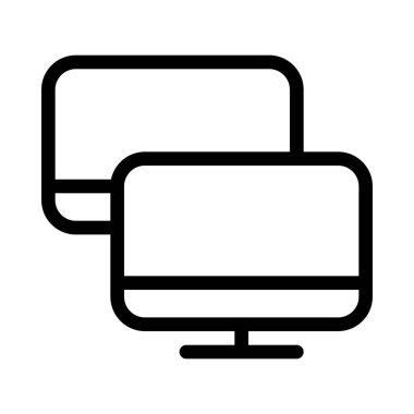 Bilgisayar ağı, basit hat illüstrasyon paylaşmak