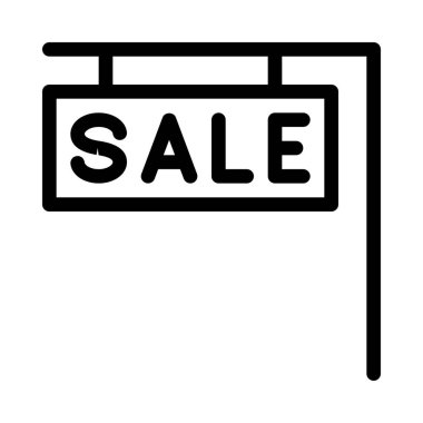 Pole Satılık tabela, basit çizgi stili