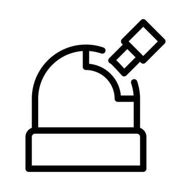 Uzay Gözlemevi yapısı basit vektör illüstrasyon işareti