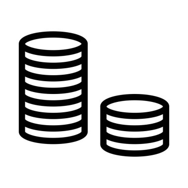 Yığılmış basit hat illüstrasyon, paralar