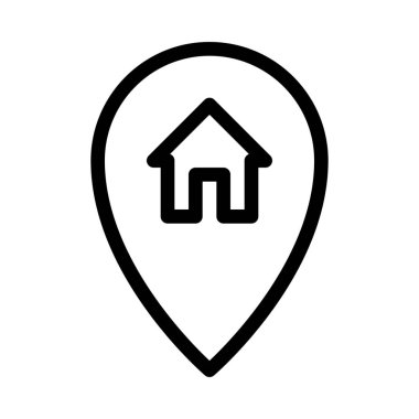 Ev konum işaretçisini simge vektör çizim   