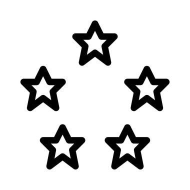 5 Star Rating simge vektör çizim   