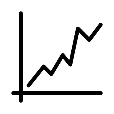 Satış satırı grafik simgesini, basit hat illüstrasyon