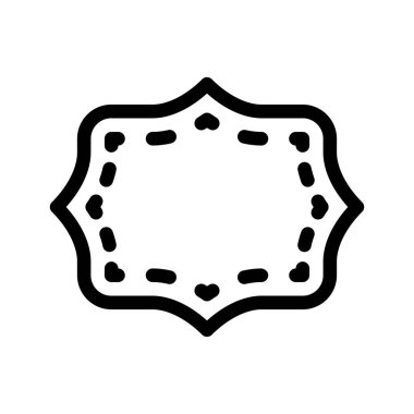 Tasarımcı çerçevesi simgesi, basit hat illüstrasyon