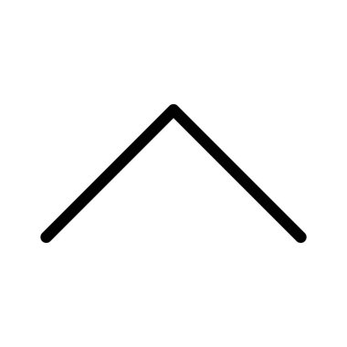 Yukarı yan ok simgesi, basit hat illüstrasyon