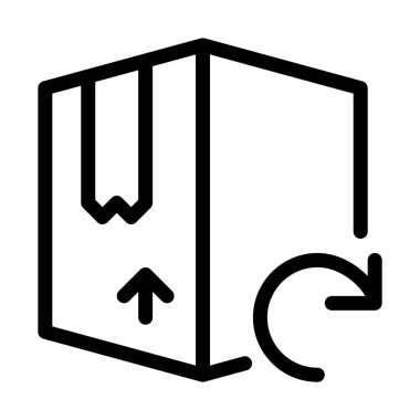 Ürün teslim basit hat illüstrasyon yeniden deneyin