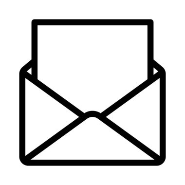 Açık posta, basit hat illüstrasyon