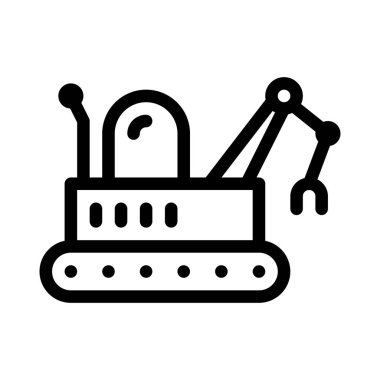 Robot vinç işareti illüstrasyon vektör