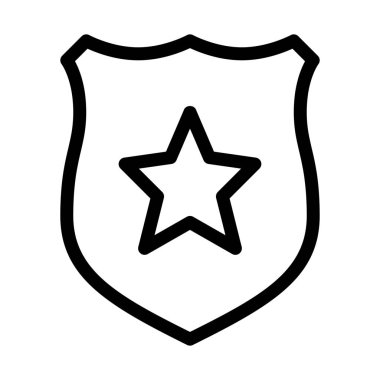 Star rozet simge vektör çizim polis   