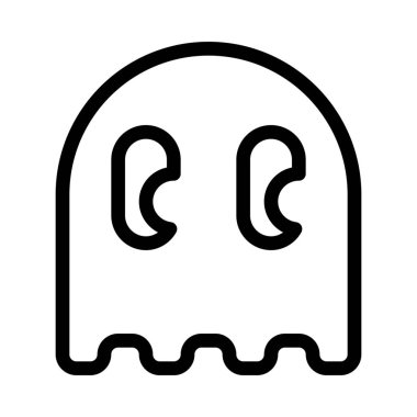 Pacman hayalet karakteri basit vektör illüstrasyon işareti