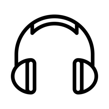 Kablosuz müzik kulaklık simgesi üzerinde beyaz izole 