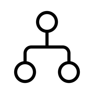 Daire süreç diyagramı simgesi, basit hat illüstrasyon