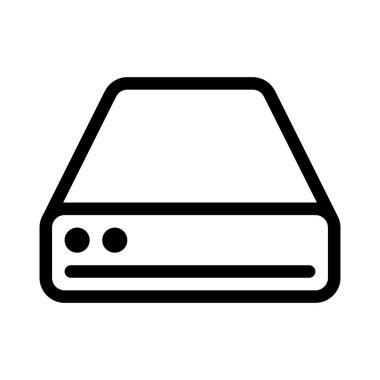 Disk sürücü simge vektör çizim   