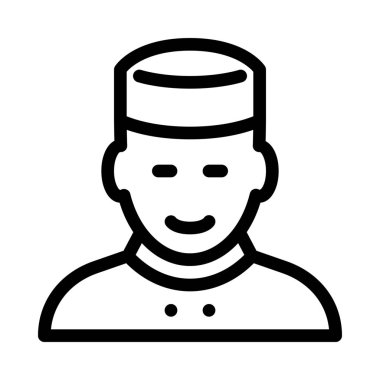 Bellboy - otel garson basit vektör çizim