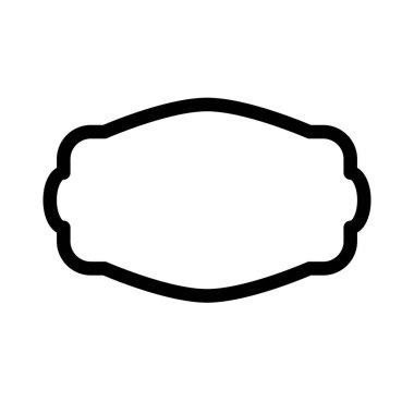 basit çerçevesi simgesi, basit hat illüstrasyon