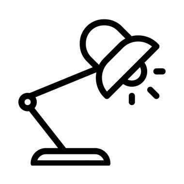 Tablo çalışma lambası simge vektör çizim