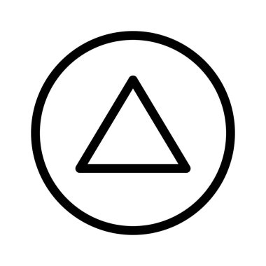 Yukarı ok düğmesini simgesi, basit hat illüstrasyon