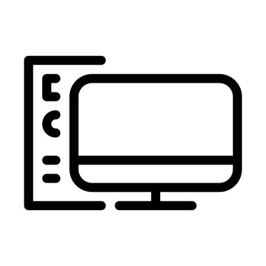 Tower Masaüstü bilgisayar işareti vektör çizim